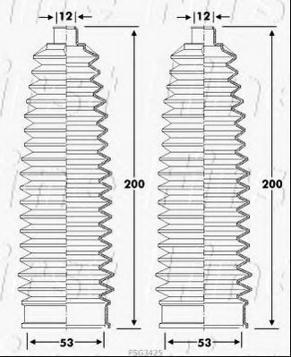 FIRST LINE FSG3425 Bellow, steering